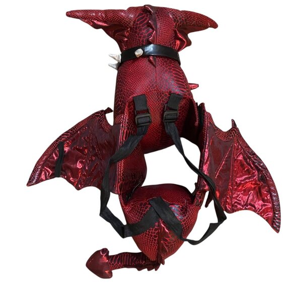 Hollow's Eve Red Dragon Costume Backpack Adjustable Straps Halloween Kids 3-7 - Picture 4 of 6